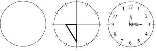 Модель годинника із квадратним або круглим циферблатом