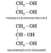 Метанол, етанол, гліцерин