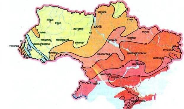 Загальна характеристика клімату України. Кліматичні карти