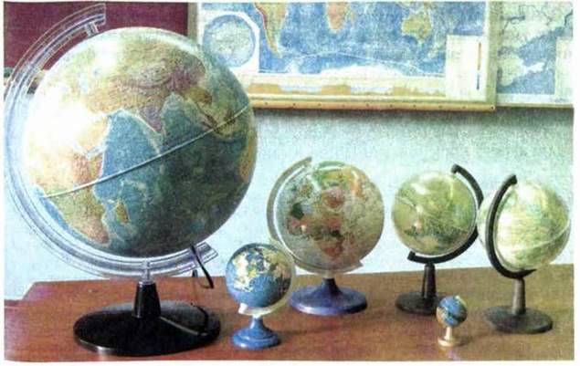 Зображення Землі на аерофотознімку, космічному знімку, глобусі, на плані та карті