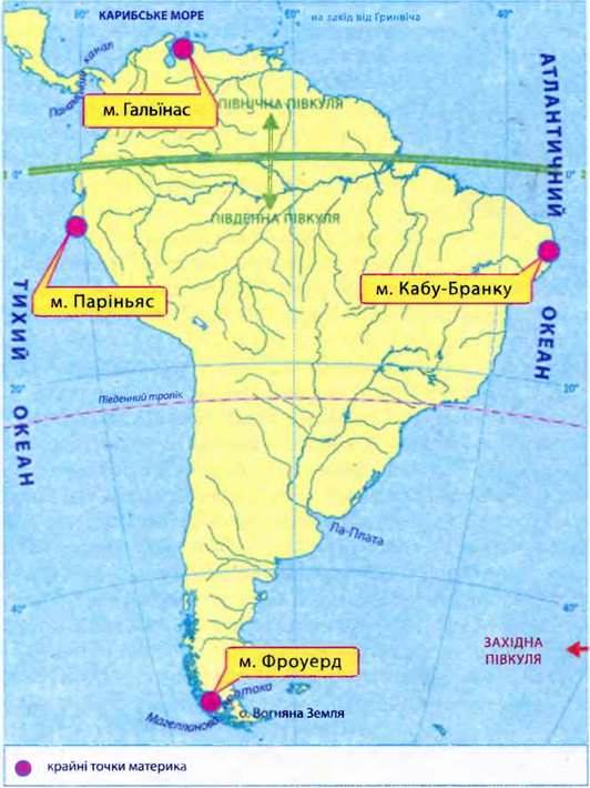 Географічне положення, берегова лінія та дослідження Південної Америки
